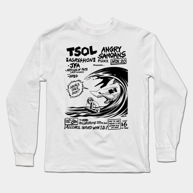 1982 Hardcore Punk Rock Concert (Pico Rivera, CA) Long Sleeve T-Shirt by Scum & Villainy